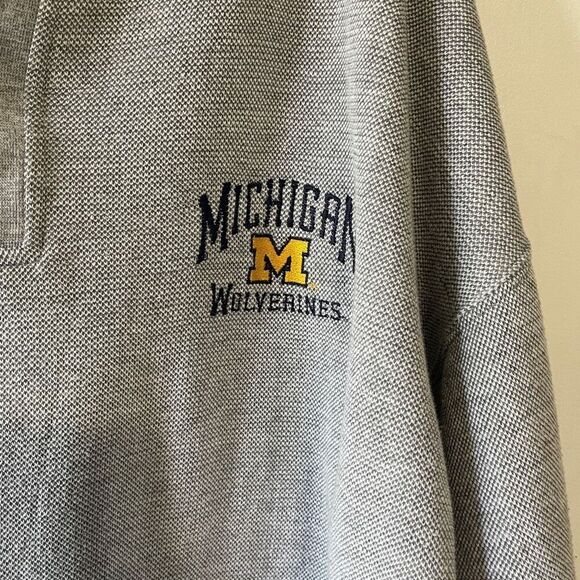 Quarter Button Neckline Pullover, Men's Medium - Picture 3 of 12